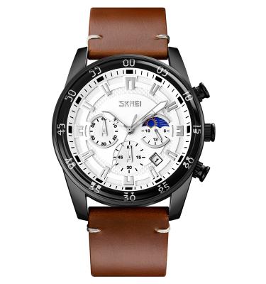 China Wholesalers Skmei Day/Date 9249 Custom Logo Watch For Men Luxury Quartz Leather Watches for sale