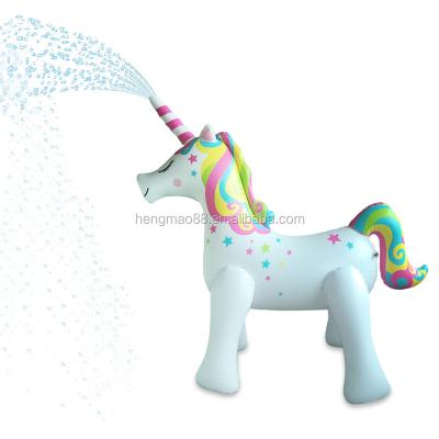 China Promotion Giant Unicorn Sprinkler Water Sprinkler Toy House Yard Garden Inflatable Pool Party Toy For Kids for sale