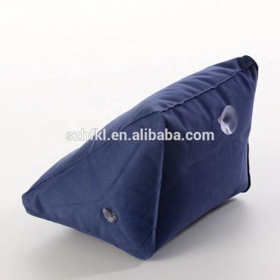 China Inflatable TRIANGLE SHAPED Travel Pillow Window Sleep Wedge Pillow for sale