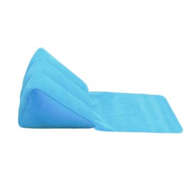 China PVC Inflatable Foot Rest Wedge Green Flocking Inflatable Pillow, Inflatable Wedge Pillow For Head Or Back Rest for sale