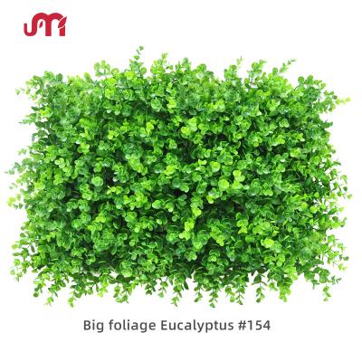 China Large Shape Durable High Quality Artificial Foliage Eucalyptus 40x60cm Plant Life Wall For Decor for sale