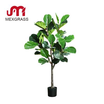 China 130cm Lifelike Artificial Bonsai Trees Ficus Lyrata Plastic Potted Plant Maker Plants Indoor Eco-Friendly for sale