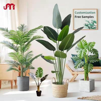 China Contemporary Artificial Plastic Fake Palm Areca Plant Greenery Bonsai Plant Tree for sale