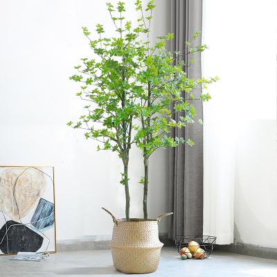 China 2 Post Potted Plant Plastic Tree 1.7m Contemporary Tall Fake Fake Artificial Tree For Home Decor for sale