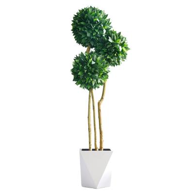 China Contemporary 3 Trunks 140cm 2021 New 3 Ball Bay Laurel Tree Plant Artificial Tree for sale