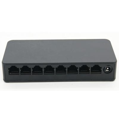 China QoS Hotselling Plastic Case 10/100/1000Mbps Desktop Design 8 Port Fast Ethernet Switch for sale