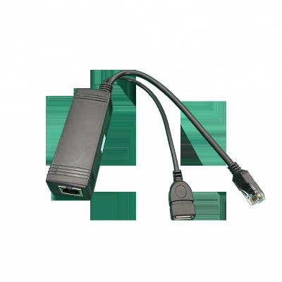 China POE POE Splitter with Isolator10/100Mbps IEEE 802.3x Input 48V DC /0.35A Output 12V/1.25A poe splitter injector for sale