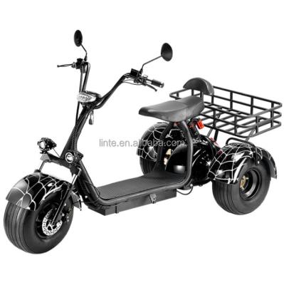 China OEM ODM Unisex Strong Power EU Certificated 60V 12A 20AH Li-battery Electric Tricycle Scooter 3 Wheels E-Motorcycle Mobility For Adult for sale