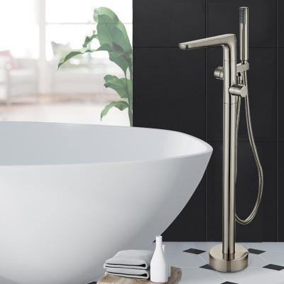 China Without Slide Bar Fashion Bathroom Floor Shower Tub Faucet Chuveiro Freestanding Shower Mixer for sale