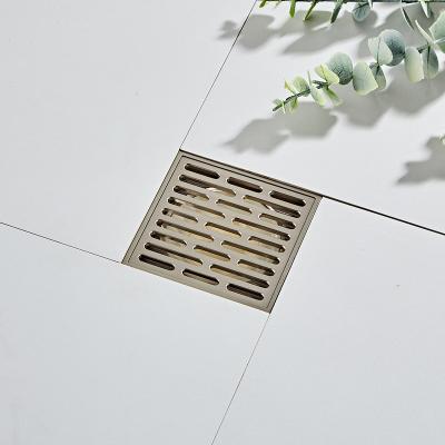 China Square Modern Bathroom Bath Shower Toilet Kitchen Grate Cover Grate Anti-Backflow Brass Floor Drain for sale