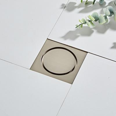 China Brass Shower Grid Toilet Foot Cover Water Smell Anti-Backflow Brass Floor Drain Square Modern Bathroom Bath for sale