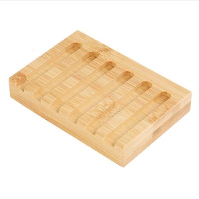 China Modern Hot Selling Bath Soap Dish Bamboo Material Soap Tray Drain for sale