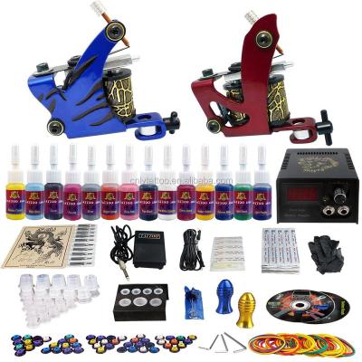 China 2 Colors Tattoo Guns Tattoo Kit 14 Colors 5ml Tattoo Inks LY-TK210 for sale