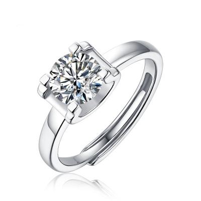 China CLASSIC multi color diamond ring jewelry large moissanite halo engagement rings for sale