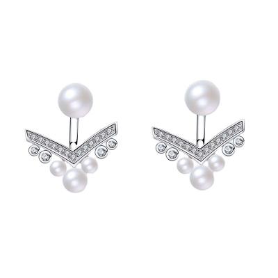 China 2023 Luxury New Arrival Freshwater Pearl Earrings Fashionable High Quality Stud Earrings For Women for sale