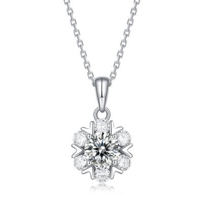 China Vintage necklace 3mm 925 sterling silver crystal stone necklace moissanite tennis chain large for sale