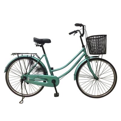 China Old Fashion Style City Bike Steel Bicycle For Lady Women On The Street With 24