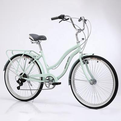 China Popular 7 Speed ​​Carbon Steel High Quality Bike Frame 26 27.5 29 Speed ​​Cycle With Double V Brake For Women Bike for sale