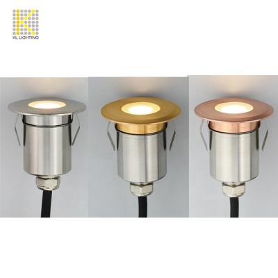 China Waterproof Garden AC 12V 1W 3W Low Voltage 316 Marine Grade Round LED Stainless Steel Copper Brass Deck Light IP67 for sale