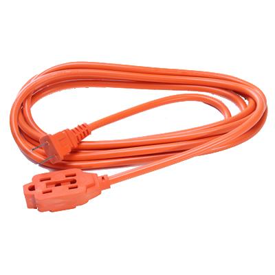 China Indoor Use Residential / General Purpose Orange Manufacturer 110V 3 Chinese Power Outlet US Type Extension Cord Heavy Duty for sale