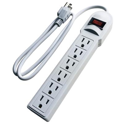 China Residential / General Purpose 6 Way 110V American Style Extension Socket Power Strip With Switch for sale