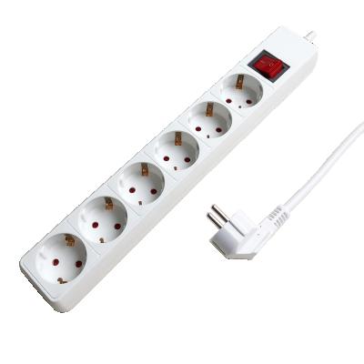 China Hot Selling German Type Residential/Multi-Purpose 6 Electrical Outlet With 1.5m Power Extension Cable Plug for sale