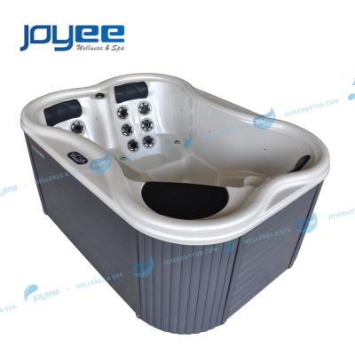 China JOYEE 3 People SPA Modern Outdoor Bathtub Rocky Balboa and Gekco Control Hot Tub with Lounges Insulation Cover Whirlpool with Lights for sale