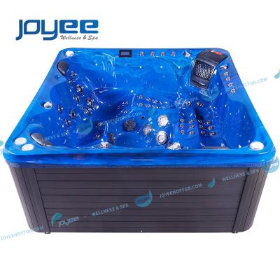 China JOYEE Modern Water Blue Acrylic Colors Hot Tub Large Capacity Spring Hot Tub Smart Home Spa Whirlpool with Gecko System for sale