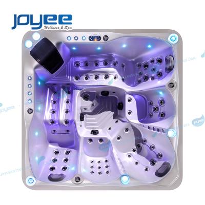 China New Design JOYEE Simple Big Size Hot Tub Massage Spa Skin Care Modern Ergonomic Coastal Whirlpool Whirlpool Hot Tub for sale