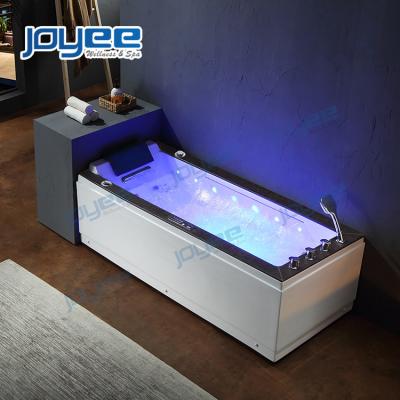 China Indoor Skirted Whirlpool Bathtub (Left Skirt) JOYEE Latest Design 1 Double Side Person with Artificial Stone Surface and Waterfall Badewanne Mit Dusche for sale