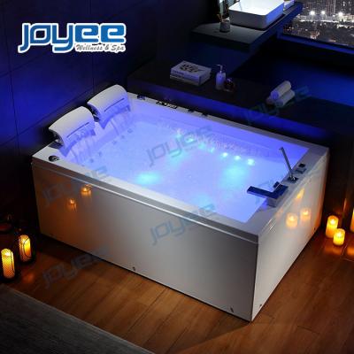 China JOYEE Luxury Double Side Massage Skirted Bathtub (Left Skirted) For 2 Person Neck Waterfall Bathroom Whirlpool Bathtub Couple Bathtub for sale