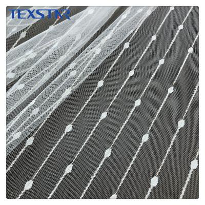 China Lightweight Fancy Viable Quality 100%Nylon Tulle Fabric Lace Fabric For Wedding Dress for sale