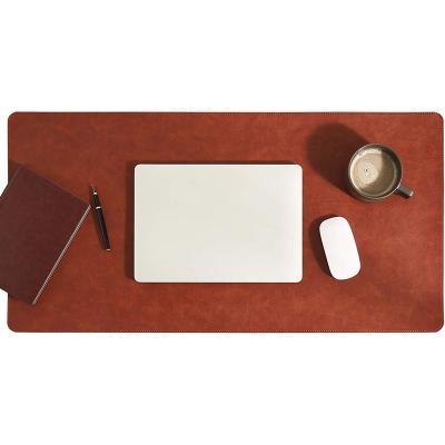 China Factory Customized Multicolor Double-Sided Non-Slip PU Desk Pad Leather Home Anti-Slip/Large Notebook Computer Mouse Pad for sale