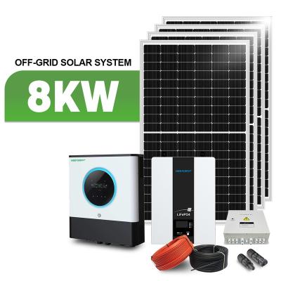 China Home Off Grid Power System 8kw Solar Panel System Complete Home 8kw Solar Off Grid Solar System With Lithium Battery for sale