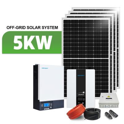 China Home Complete Solar Power System 5kw 48v 5kw Solar Power System Off Grid Off Grid Solar Panel System 400w for sale