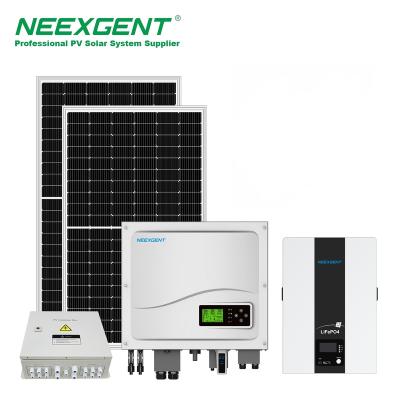 China Neexgent 5KW MPPT WIFI Grid Power System Solar Power System Home On/Off Remote Control Hybrid System for sale