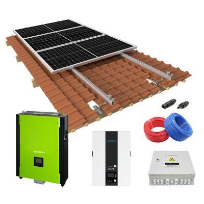 China Home Solar System 15KW 5kw 10kw 15kw Hybrid On/Off Grid Power System Solar Power System for sale