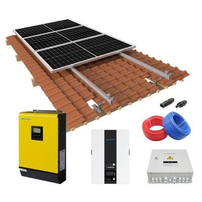 China 5KW Home System Complete Hybrid Solar Power System Grid Solar Panel Solar On/Off System for sale