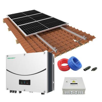 China 10KW home on half grid solar system solar power system 7/8/10/12/15KW cut off mono panel solar system for sale