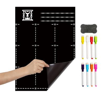 China Soft Custom Dry Erase Magnet Paper Printing Calendar For Fridge for sale