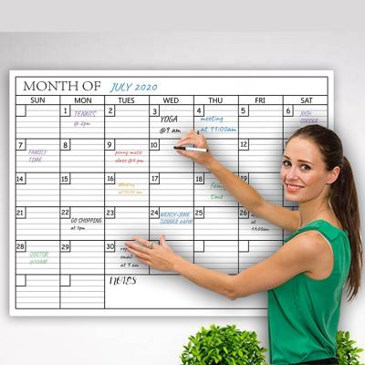 China Wall Calendar Reusable Nanotechnology Whiteboard Erase White Board Calendar Wall Dry Desk for sale