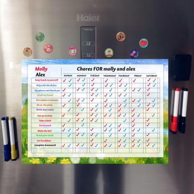 China Nanotechnology Waterproof Erase Kid Chores Kids Dry Chore Magnets My Potty Reward Chart for sale