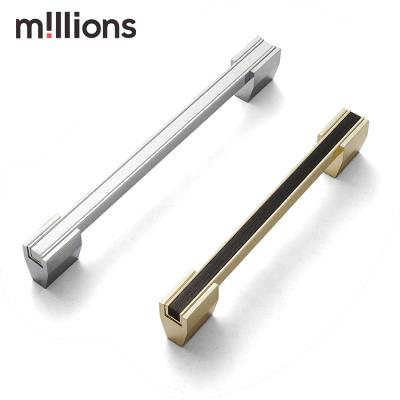 China New China Modern Aluminum Cabinet Handle Double Color Dresser Wardrobe Pulls Handle Door Handle For Kitchen for sale