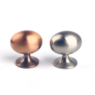 China Contemporary Antique Copper Metal Round Egg Ball Knobs For Sideboard Nickel Cabinet Knobs for sale