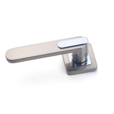 China Satin Interior Door Traditional Mordern Brushed Lever Handle Lock for sale