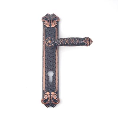 China Traditional Millions CE Approved Industrial Antique Copper European Interior Door Handle for sale