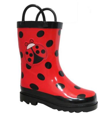 China High Quality Ladybug Rain Boots Rubber Fashion Ladybug Adult Rain Boots for sale