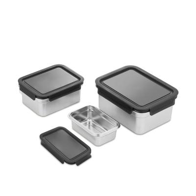 China Heatable Stainless Steel Sushi Compartments Box Baby Snack Container Storage for sale