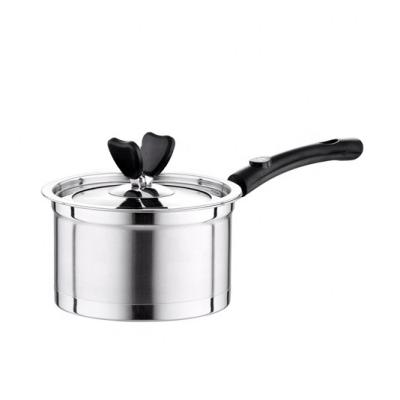 China Wholesale Good Quality 201 16cm Stainless Steel Milk Pot Viable With Bakelite Handle For Home Kitchen Cooking for sale