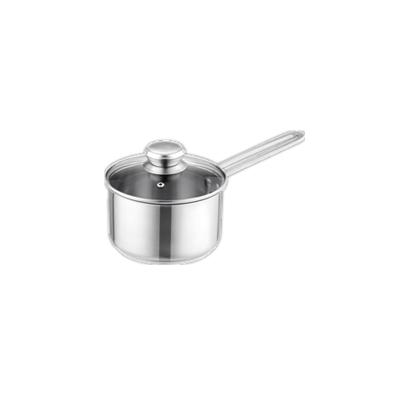 China Sustainable Hot Sale 16cm Milk Pan Stainless Steel Hammered Mini Sauce Pot for sale